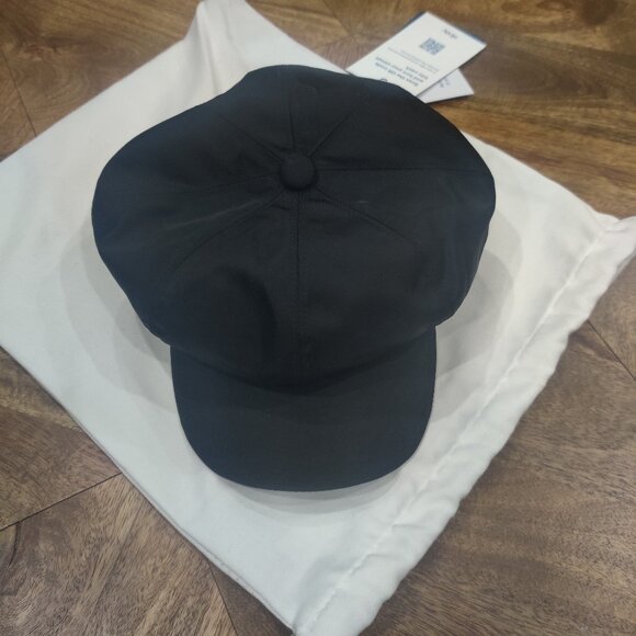 PRADA Black Nylon Triangle Logo Casquette Hat size L main image 4